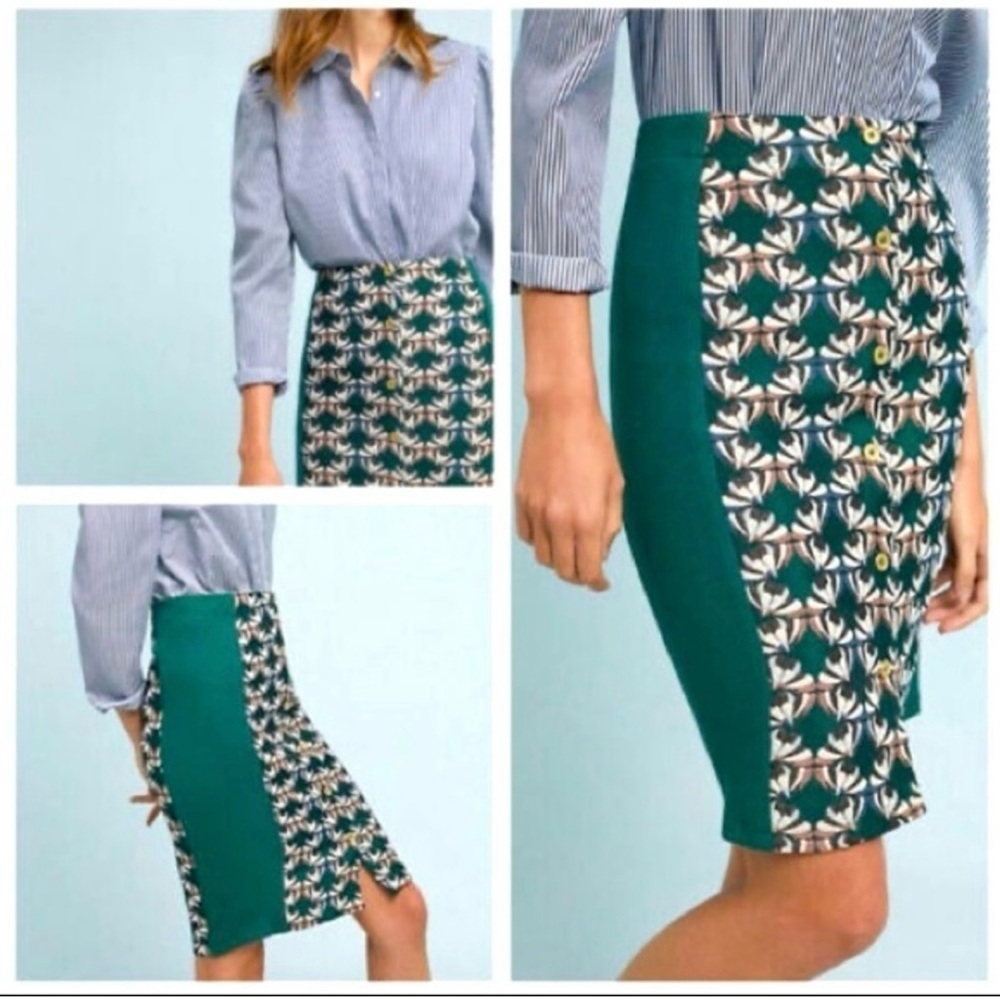 Dolan Green Pencil Skirt w Flair